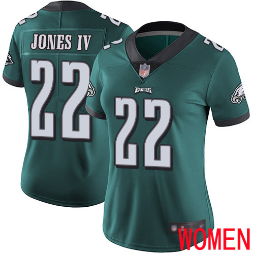 Women Philadelphia Eagles 22 Sidney Jones Midnight Green Team Color Vapor Untouchable NFL Jersey Limited